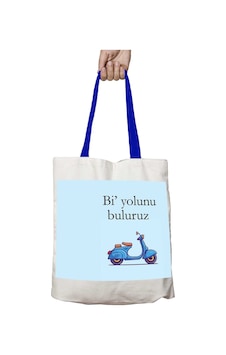 Art Hediye Mavi Kulplu Bi Yolunu Buluruz Yıkanabilir Omuz Çanta Çok Renkli