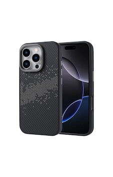 Apple Uyumlu iPhone 16 Pro Magsafe Şarj Özellikli Karbon Fiber Tasarımlı Zore Vave Kapak Gri Apple Uyumlu iPhone 16 Pro Magsafe Şarj Özellikli Karbon Fiber Tasarımlı Zore Vave Kapak Gri