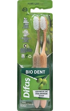 Difaş Bio Dent Bio Bazlı 2'li Diş Fırçası Yumuşak Difaş Bio Dent Bio Bazlı 2'li Diş Fırçası Yumuşak
