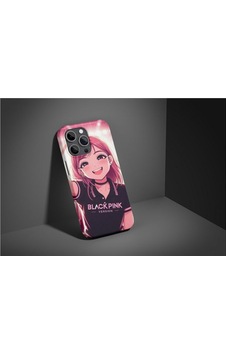 K Pop Pink Black Apple Uyumlu iPhone Tüm Modellere Kılıf 678x111213141516 Plus