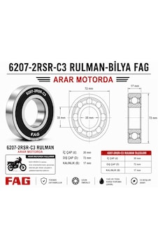 6207-2rsr-c3 Rulman-bilya Fag 35 72 17 6207-2rsr-c3 Rulman-bilya Fag 35 72 17