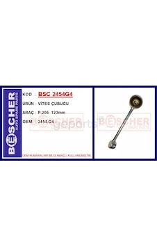 Vites Çubuğu P.206 123mm Diğer Vites Çubuğu P.206 123mm Diğer