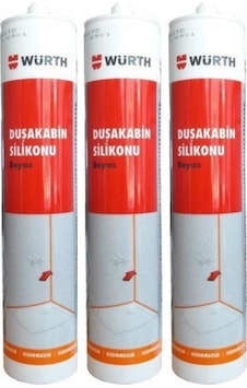 Duşakabin Silikonu Beyaz 3'lü Set Duşakabin Silikonu Beyaz 3'lü Set