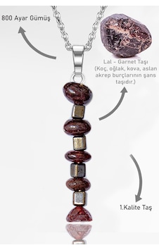Erilsa Sertifikalı Kırık Taşlı Model Lal - Garnet Taşı Kolye Çok Renkli Erilsa Sertifikalı Kırık Taşlı Model Lal - Garnet Taşı Kolye Çok Renkli
