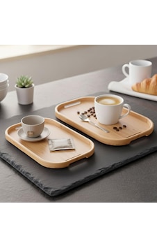 Deconox Dikdörtgen Bambu Servis Tepsisi, 2'li Set, 33x22 Cm Ve 40x28 Cm Dikdörtgen Bambu Tepsi 1.5 L Deconox Dikdörtgen Bambu Servis Tepsisi, 2'li Set, 33x22 Cm Ve 40x28 Cm Dikdörtgen Bambu Tepsi 1.5 L