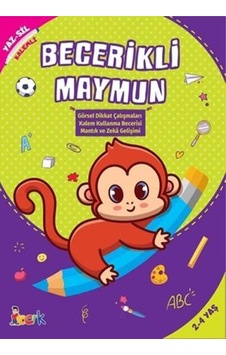 Becerikli Maymun Yaz-Sil Kalemli Bıcırık Yayınları Becerikli Maymun Yaz-Sil Kalemli Bıcırık Yayınları