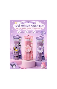 Kuromi Veya My Melody 12'li Kurşun Kalem Seti 1 Paket Çok Renkli Çok Renkli Kuromi Veya My Melody 12'li Kurşun Kalem Seti 1 Paket Çok Renkli Çok Renkli