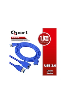 Qport Q-uz3018 1.8 Metre Usb 3.0 Uzatma Kablosu Qport Q-uz3018 1.8 Metre Usb 3.0 Uzatma Kablosu