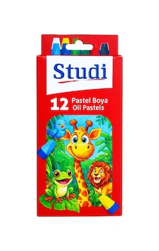 12'li Pastel Boya Seti Kırmızı