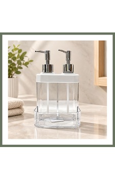 Bezos Çift Kristal Sabunluk Bezos1 Çok Renkli Bezos Çift Kristal Sabunluk Bezos1 Çok Renkli