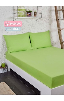 Tek Kişilik Ranforce Kumaş Lastikli Fitted Çarşaf Takımı Yeşil Tek Kişilik Ranforce Kumaş Lastikli Fitted Çarşaf Takımı Yeşil
