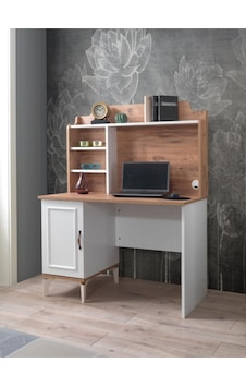 Genç Odası Trend Yarım Kitaplıklı Çalışma Masası 110x60x144cm