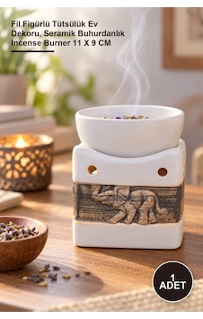 1 Adet Seramik Filli Buhurdanlık Fil Figürlü Tütsülük Ev Dekoru, Seramik Buhurdanlık Incense Burner 11 X 9 Cm Sarı 1 Adet Seramik Filli Buhurdanlık Fil Figürlü Tütsülük Ev Dekoru, Seramik Buhurdanlık Incense Burner 11 X 9 Cm Sarı