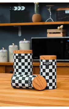 Ucr Home 3'lü Set Metal Çay Kahve Şeker Saklama Kavanozu Dama Ucr Home 3'lü Set Metal Çay Kahve Şeker Saklama Kavanozu Dama