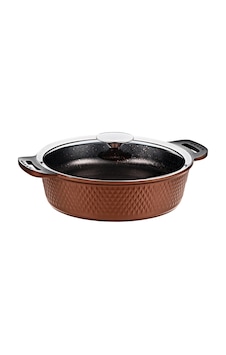 Trıana - 3631 - 2 Parça Biogranit Döküm, 26 Cm - 3,4 Litre, Tencere Bronz Gövde, Platin Detay Bronz Trıana - 3631 - 2 Parça Biogranit Döküm, 26 Cm - 3,4 Litre, Tencere Bronz Gövde, Platin Detay Bronz