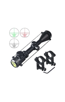 Spike 3-9x50 Zoomlu Dürbünü Kırmızı Yeşil Işık Çelik Gövde Pop Çok Renkli