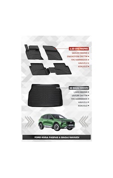 Sahler Ford Kuga 2020+ Uyumlu 4.5d Premium Havuzlu Oto Paspas Ve Liner Marka 3d Bagaj Havuzu