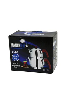 Hünkardem Mini Küre Çelik Çaydanlık Seti Renkli Bakalit Kulp, Üst Demlik: 0.75l & Alt Suluk: 1.35l Çok Renkli Hünkardem Mini Küre Çelik Çaydanlık Seti Renkli Bakalit Kulp, Üst Demlik: 0.75l & Alt Suluk: 1.35l Çok Renkli