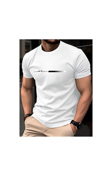 Caddemia Yaz Rahat Rahat Gevşek Büyük Boy Kartal Desen Baskılı Spor Yuvarlak Bo Beyaz 2XL Caddemia Yaz Rahat Rahat Gevşek Büyük Boy Kartal Desen Baskılı Spor Yuvarlak Bo Beyaz 2XL