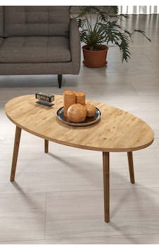 Torna Ayaklı Oval Orta Sehpa Ceviz Torna Ayaklı Oval Orta Sehpa Ceviz