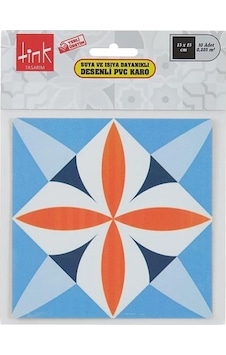 Tink 3 Metraj Meksika Desenli Pvc Karo 15x15 Cm 10'lu Paket Çok Renkli