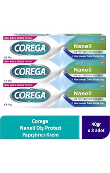 Corega Süper Protez Yapıştırıcı Krem 3 x 40 G Corega Süper Protez Yapıştırıcı Krem 3 x 40 G