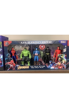 Örümcek Adam Batman Hulk Ironman Kaptan Amerika Oyuncak 5 Li Set