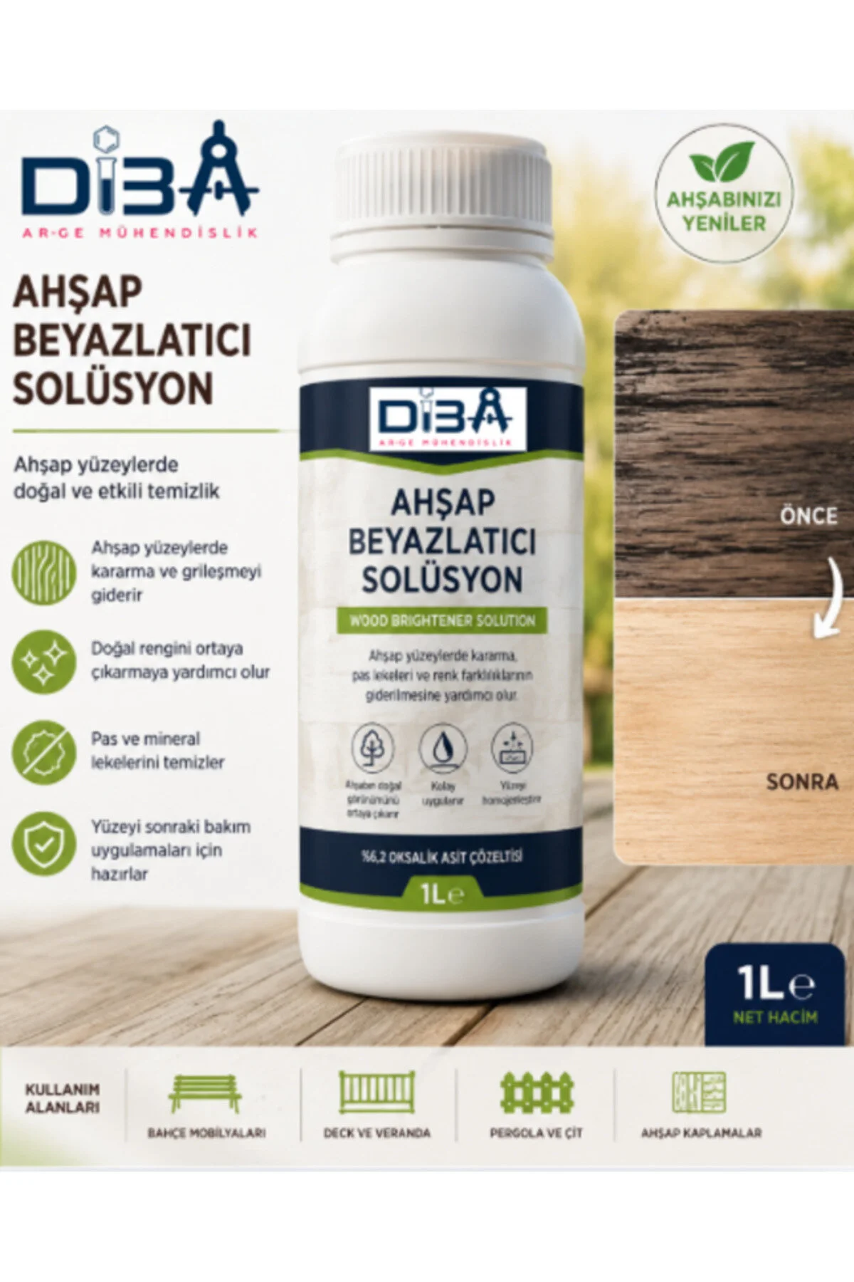 Ahşap Beyazlatıcı Solüsyon 1l 1 L