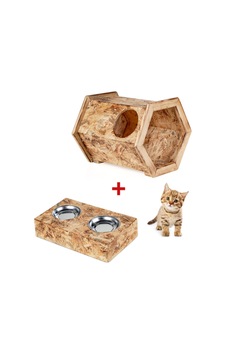 Özel Tasarım Iç Mekan Kedi Evi Yuvası Ve Mama Kabı Özel Tasarım Iç Mekan Kedi Evi Yuvası Ve Mama Kabı