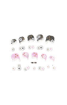 Limmy Tırnak Süsleme Sticker Nail Art Ym-130 - 6x5 Cm - İkili Kalpli Çiçek Limmy Tırnak Süsleme Sticker Nail Art Ym-130 - 6x5 Cm - İkili Kalpli Çiçek