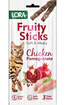 Lora Stick Tavuk Etli Narlı Kedi Ödülü 3 x 5 G Lora Stick Tavuk Etli Narlı Kedi Ödülü 3 x 5 G