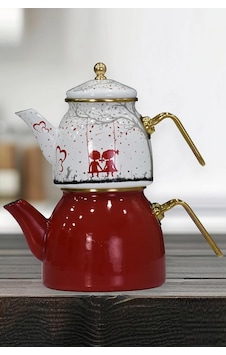 Pr Home Love Rose Model Emaye Çaydanlık 1.5 L Pr Home Love Rose Model Emaye Çaydanlık 1.5 L