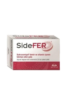 Sidefer Sukrozomiyal Demir ve Vitamin İçeren Takviye Edici Gıda Sidefer Sukrozomiyal Demir ve Vitamin İçeren Takviye Edici Gıda