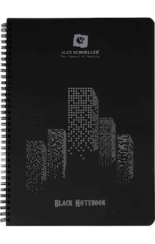 Alex Schoeller Siyah Notebook Defter Spiralli A6 120 Gr. Alex Schoeller Siyah Notebook Defter Spiralli A6 120 Gr.