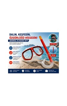 Şnorkel Seti Maske + Boru Yetişkin Dalış Gözlüğü Sarı Şnorkel Seti Maske + Boru Yetişkin Dalış Gözlüğü Sarı