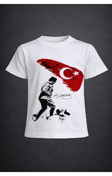 Dıgıl Kids Atatürk Ve Türk Bayrağı Kocatepe Baskılı Çocuk T-shirt Beyaz Dıgıl Kids Atatürk Ve Türk Bayrağı Kocatepe Baskılı Çocuk T-shirt Beyaz