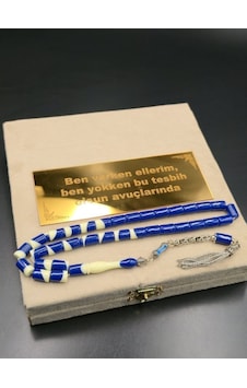 Bilardo Beyrut Benzetme Tespih Mavi - Beyaz