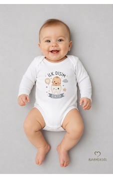 Babyden's İlk Dişim Çıktı Baskılı Uzun Kol Bebek Body %100 Pamuk Unisex Diş Buğdayı Konsept Çıtçıtlı Zıbın Beyaz Babyden's İlk Dişim Çıktı Baskılı Uzun Kol Bebek Body %100 Pamuk Unisex Diş Buğdayı Konsept Çıtçıtlı Zıbın Beyaz