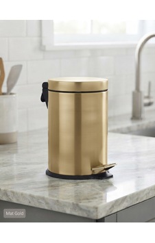 Mutfak /banyo Pedallı Çöp Kovası 5 Lt Mat Gold Mutfak /banyo Pedallı Çöp Kovası 5 Lt Mat Gold