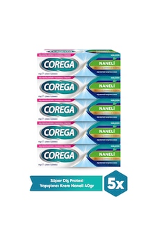 Corega Süper Protez Yapıştırıcı Krem 5 x 40 G Corega Süper Protez Yapıştırıcı Krem 5 x 40 G