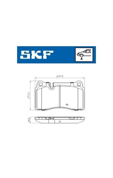 Skf Vkbp80312 Ön Balata Touareg 3.0 V6 Tdı-3.2 V6-3.6 V6 Fsı 05 Audı Tt 09 Rangerover Iıı Sport 05 0986tb2931 7l6698151e-wva24098