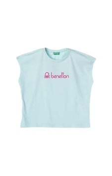 United Colors Of Benetton Benetton Kız Çocuk T-shirt 09327 Mavi United Colors Of Benetton Benetton Kız Çocuk T-shirt 09327 Mavi