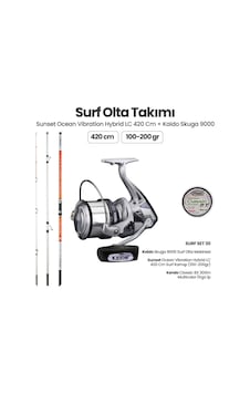 Sunset Ocean Vibration Hybrid Lc 420 Cm Surf Kamışı - Kaido Skuga 9000 Surf Set 30 Sunset Ocean Vibration Hybrid Lc 420 Cm Surf Kamışı - Kaido Skuga 9000 Surf Set 30