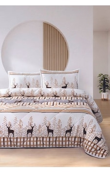 Comforter Yorgan Seti Çift Kişilik Deer Bej Renkli Comforter Yorgan Seti Çift Kişilik Deer Bej Renkli