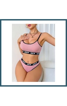 Bezos Kadın Pembe Love Yazılı Sütyen Kilot Takımı 5167 Beden: S/m Renk: Pembe Ob Bezos Kadın Pembe Love Yazılı Sütyen Kilot Takımı 5167 Beden: S/m Renk: Pembe Ob