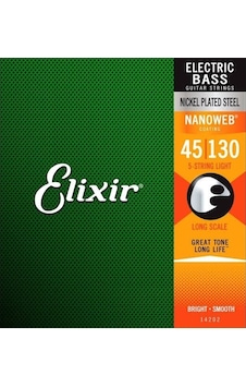 Elixir 045-130 Nanoweb 5 Telli Bas Gitar Tel Seti 14202 Elixir 045-130 Nanoweb 5 Telli Bas Gitar Tel Seti 14202
