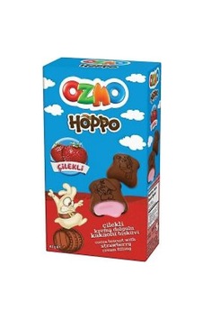 Ozmo Hoppo Çilekli Krema Dolgulu Kakaolu Bisküvi 40 Gr X 1 Adet