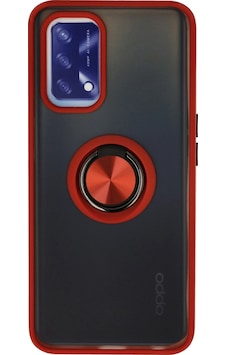Cosmotex Newface Oppo A74 4g Kılıf Montreal Yüzüklü Silikon Kapak - Kırmızı Cosmotex Newface Oppo A74 4g Kılıf Montreal Yüzüklü Silikon Kapak - Kırmızı