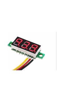 0.28 Inch 0-100 3 Kablolu Dc Voltmetre Kırmızı