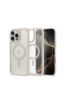 Spigen İphone 16 Pro İle Uyumlu Kılıf Ultra Hybrid Magfit Magsafe Özellikli Frost Natural Titanium Spigen İphone 16 Pro İle Uyumlu Kılıf Ultra Hybrid Magfit Magsafe Özellikli Frost Natural Titanium